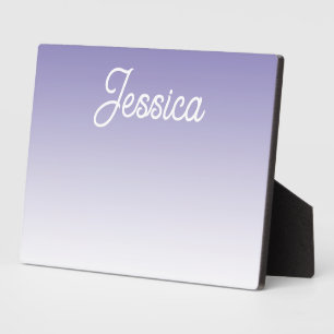 Plaque Photo Couleur lilas clair ombrée (modifiable) et votre t
