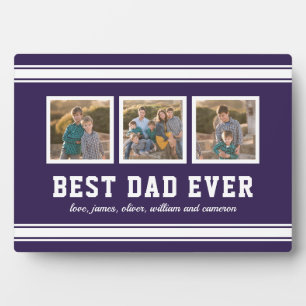Plaque Photo Couleur modifiable Sporty Meilleur Papa Jamais Pho