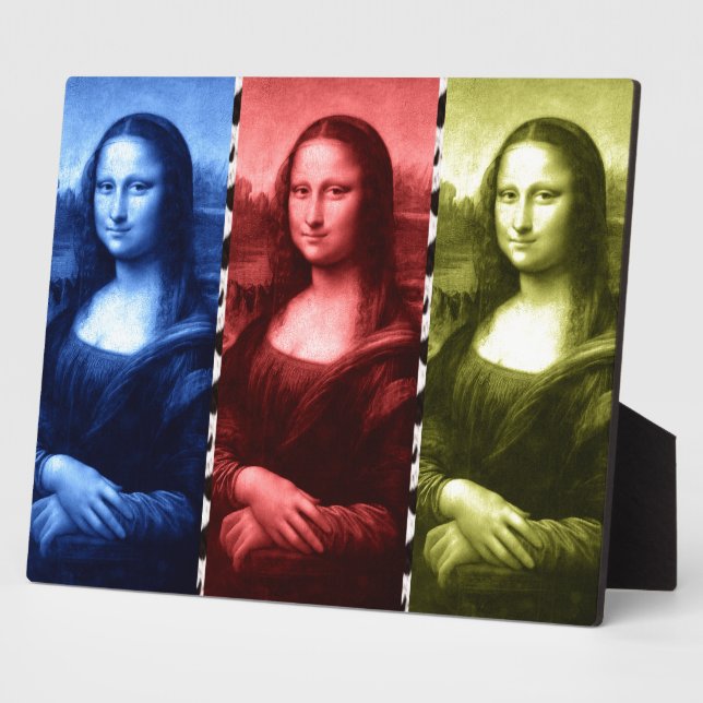 Plaque Photo Couleurs primaires Mona Lisa Poster de animal (Côté)