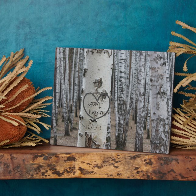 Plaque Photo Country Rustic Carved (Côté)