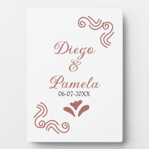 Plaque Photo Couple de mariage espagnol rustique noir en terre