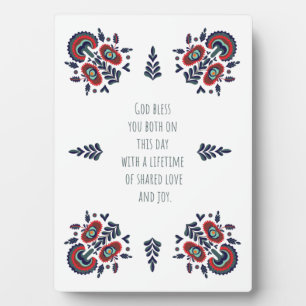 Plaque Photo Couple de mariés, Bénédiction de jeunes mariés, gi