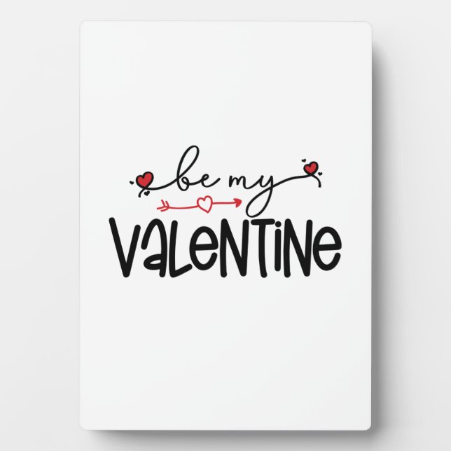 Plaque Photo Couple Gift Be My Valentine (Devant)