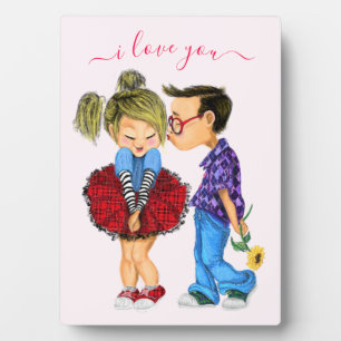 Plaque Photo Couple romantique mignon - Amour - Je t'aime - Bai