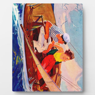 Plaque Photo Couple Sailing