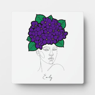 Plaque Photo Couronne d'art personnalisée avec la fleur de nais