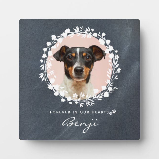 Plaque Photo Couronne de photo de deuil de compagnie personnali (Devant)