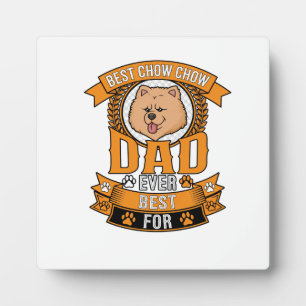 Plaque Photo Couronne d'éternité de papa Chow Dog Empreintes de