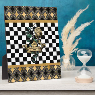 Plaque Photo Couronne et Rose décoratifs vintages