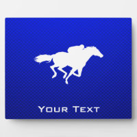 Course de chevaux bleus