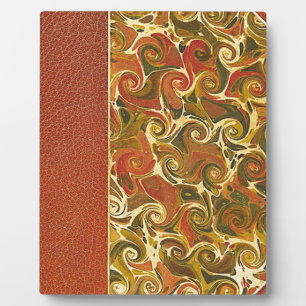 Plaque Photo Couverture de livre ancienne, motif en spirale orn