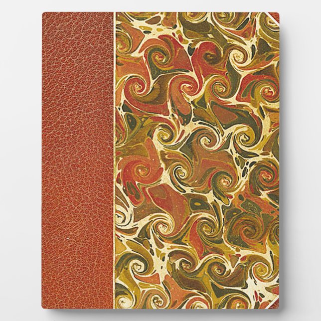 Plaque Photo Couverture de livre ancienne, motif en spirale orn (Devant)