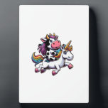 Plaque Photo Cow Riding Unicorn Boys Girls Men Women Kids Teens<br><div class="desc">Cow Riding Unicorn Boys Girls Men Women Kids Teens Adults Long Sleeve T-Shirt</div>