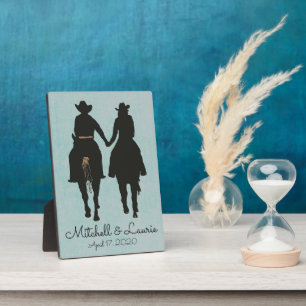 Plaque Photo Cowboy Love Mariage