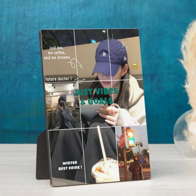 Plaque Photo Cozy Korean Winter Aesthetic Collage Photo (Créateur téléchargé)