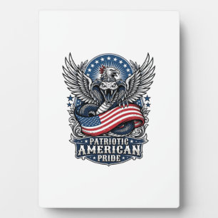 Plaque Photo Crâne de serpent patriotique Liberté Bête Hybride