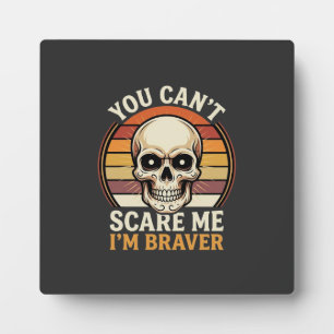 Plaque Photo Crâne Halloween plus courageux Design d'Horreur Ré