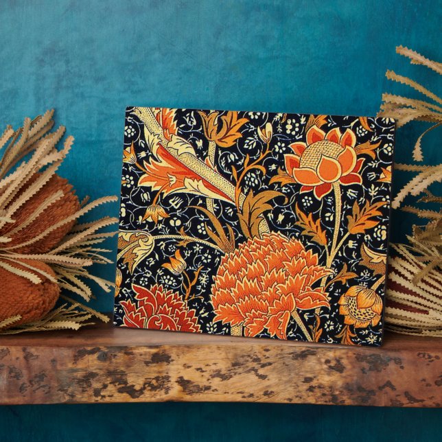 Plaque Photo Cray, motif célèbre de William Morris, (Côté)