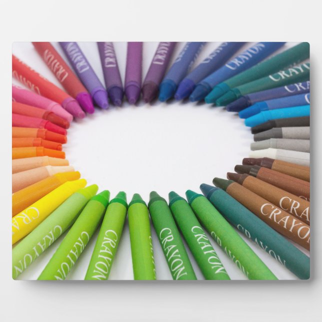 Plaque Photo Crayons colorés de craie (Devant)