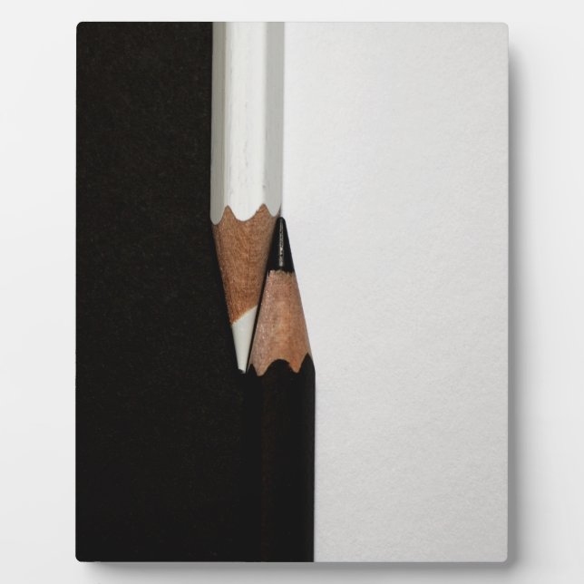 Plaque Photo crayons noir blanc (Devant)