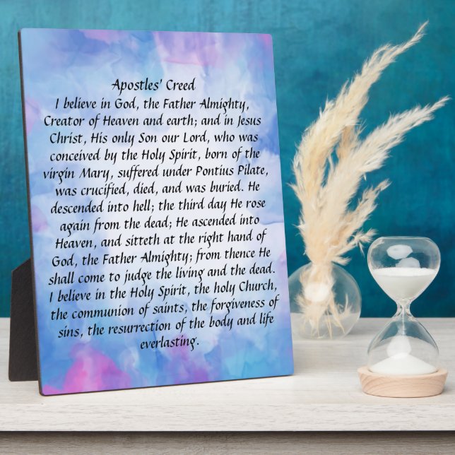 Plaque Photo Credo des apôtres (Côté)