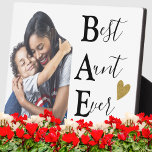 Plaque Photo Créez votre propre BAE Meilleure Tante Chaque phot<br><div class="desc">Créez votre propre plaque photo pour la meilleure tante de tous les temps ! Fait un grand cadeau pour l'anniversaire,  le jour de la mère et les jours fériés.</div>