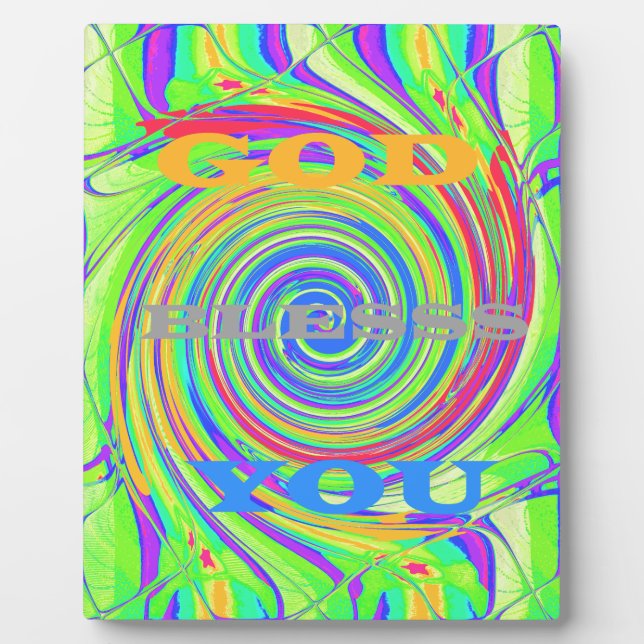 Plaque Photo Créez votre propre bébé enfants Dieu vous bénisse (Devant)