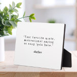 Plaque Photo Créez votre propre devis<br><div class="desc">Créez votre propre citation personnalisée décoration maison plaque. Ajoutez votre dicton préféré,  paroles de vers de la bible ou texte personnalisé dans la typographie minimaliste style machine à écrire.</div>