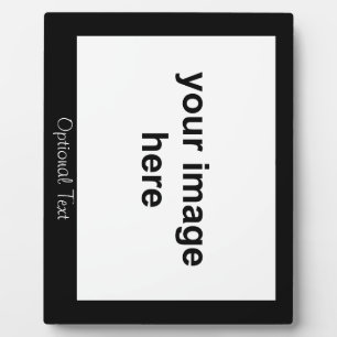 Plaque Photo Créez votre propre photo personnalisée en noir