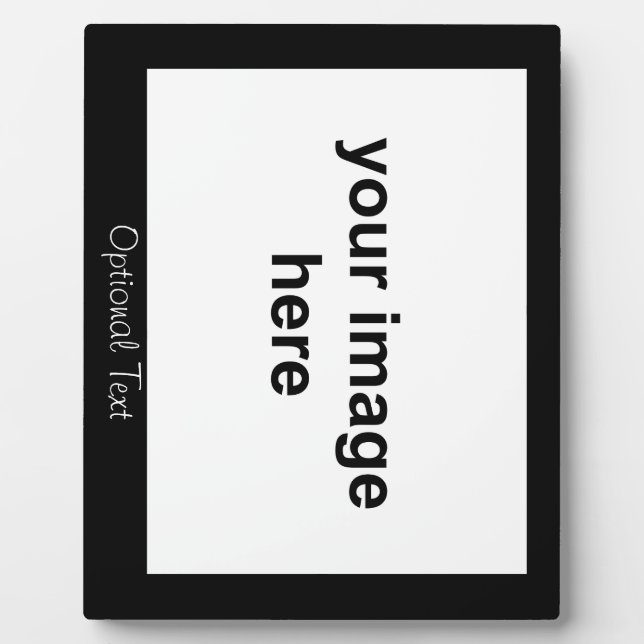 Plaque Photo Créez votre propre photo personnalisée en noir (Devant)