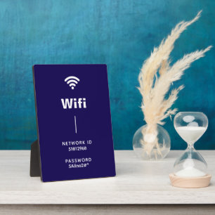 Plaque Photo Créez votre propre WiFi simple noir et blanc