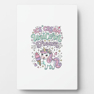 Plaque Photo Crème Glacée Licorne Rêve de Licorne Produit Paste