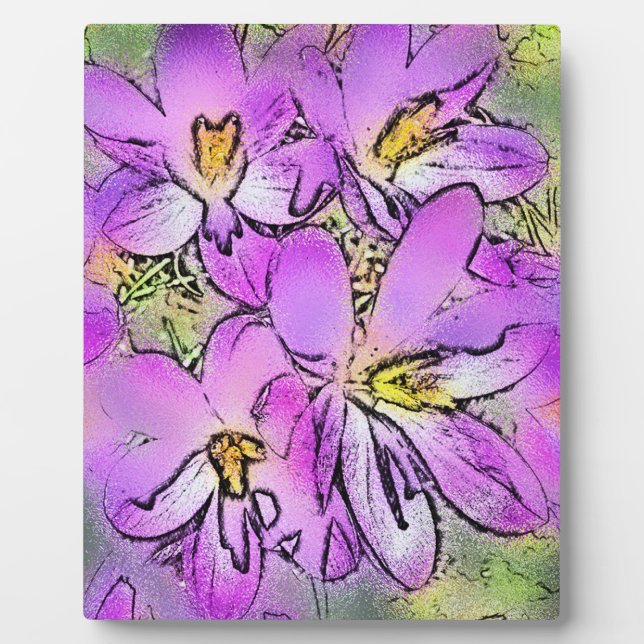 PLAQUE PHOTO CROCUSES (Devant)