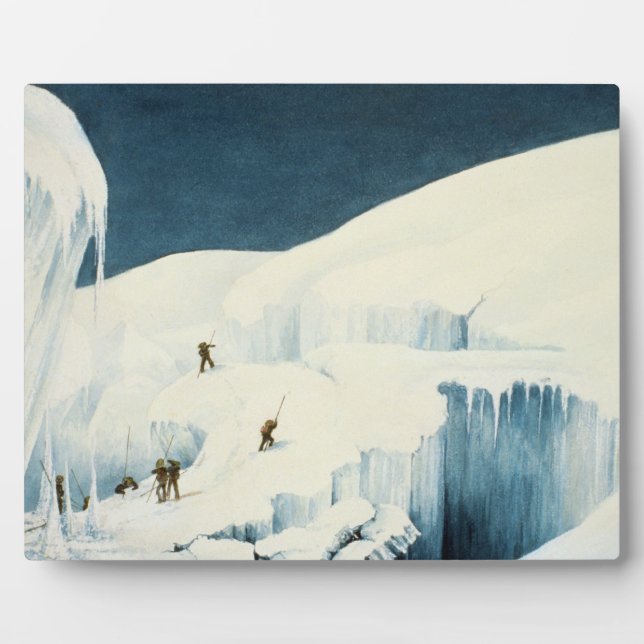 Plaque Photo Crossing a Ravine from 'A Narrative of an Ascent (Devant)