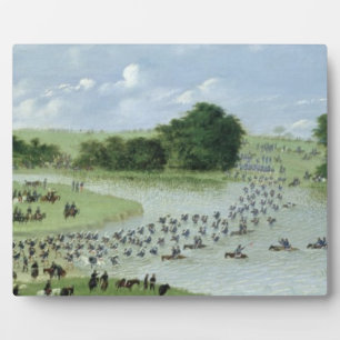 Plaque Photo Crossing of the San Joaquin River, Paraguay, 1865