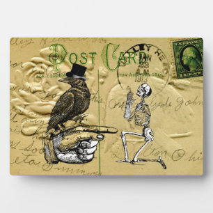 Plaque Photo Crow et squelette