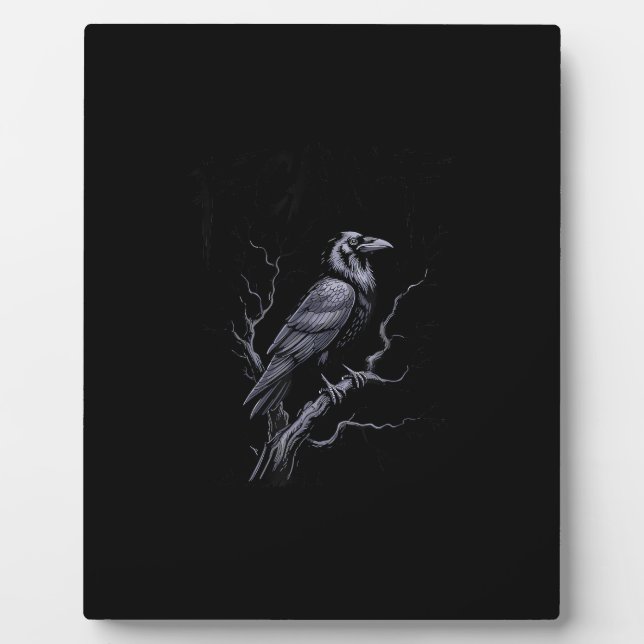 Plaque Photo Crow F-Caw-F Funny Bird Saying Humor Meme (Devant)