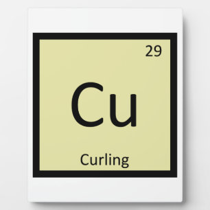 Plaque Photo Cu - Curling Sports Chemistry Periodic Table