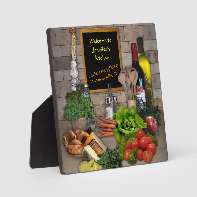 Plaque Photo Cuisine (personnalisable) (Recto)