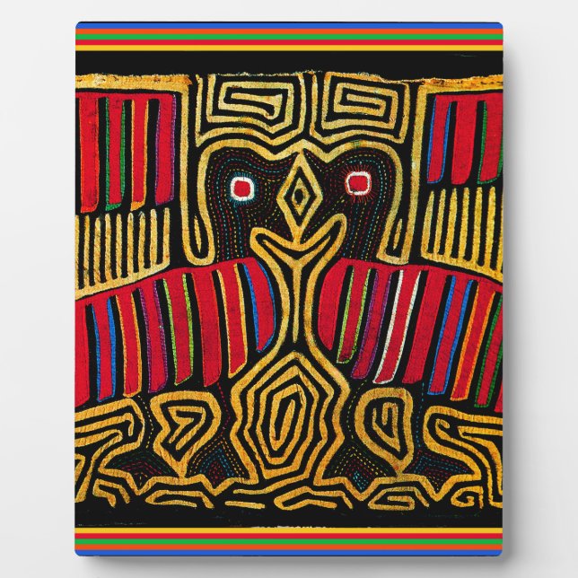 Plaque Photo Cuna Indian Mola Duck Design (Devant)