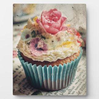 Plaque Photo Cupcake aux fleurs