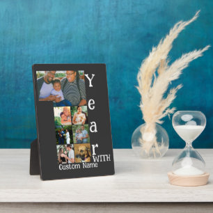 Plaque Photo Custom 1st wedding anniversary 7 photo collage