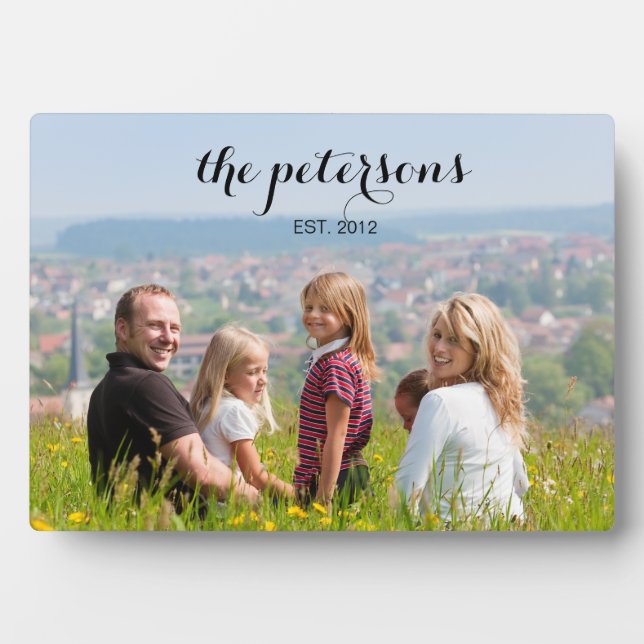 Plaque Photo Custom Cute Beautiful Smiling Family Photo College (Devant)