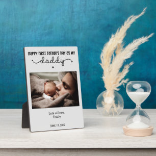 Plaque Photo Custom First Father's Day Cute Minimalist Photo