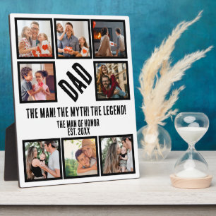 Plaque Photo Custom Funny Fête des pères Papa cadeau 8 Photo Co