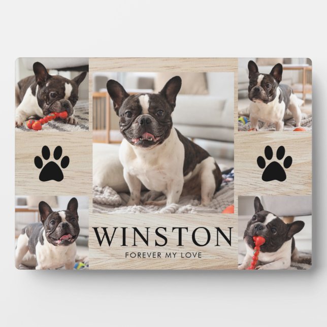 Plaque Photo Customizable Pet Dog Memorial Photo Keepsake (Devant)