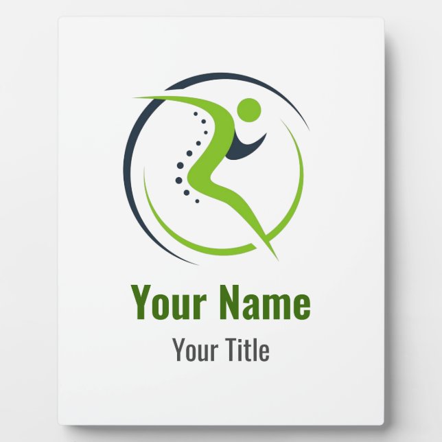 Plaque Photo Customizable physical therapist physio chiro (Devant)