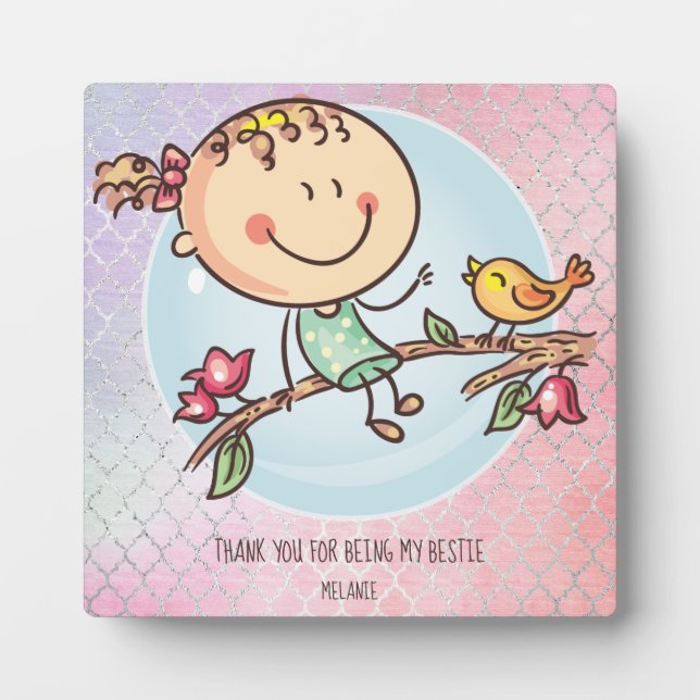 Plaque Photo Cute BFF Besties Kawaii Toxits for Girls Friends (Devant)