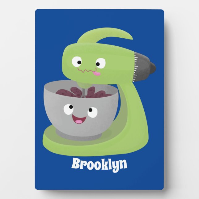 Plaque Photo Cute cake mixer cuisine appareil dessin animé (Devant)