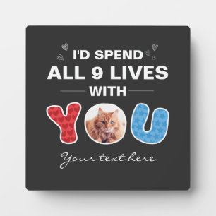 Plaque Photo Cute Chat Valentine's Day Animaux de compagnie Pho